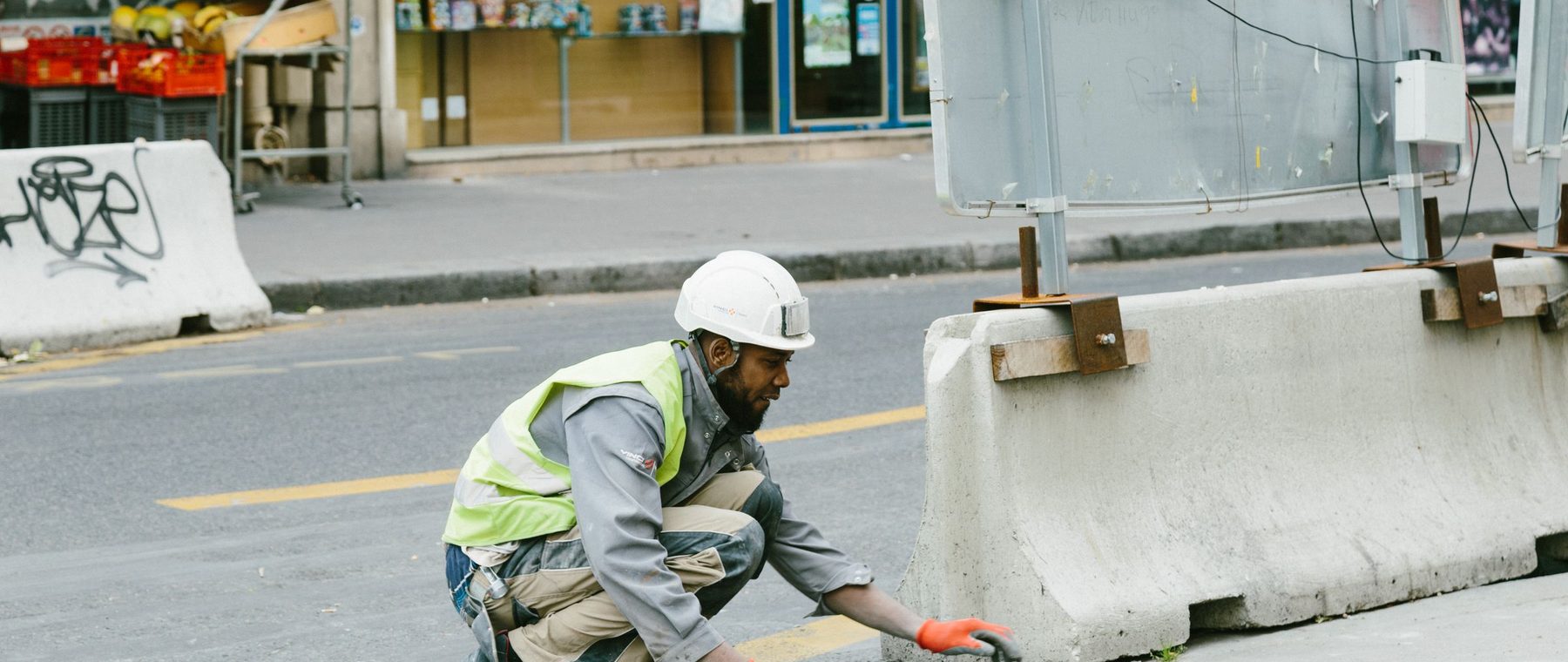 Chantier de construction dans l'agglomeration lyonnaise